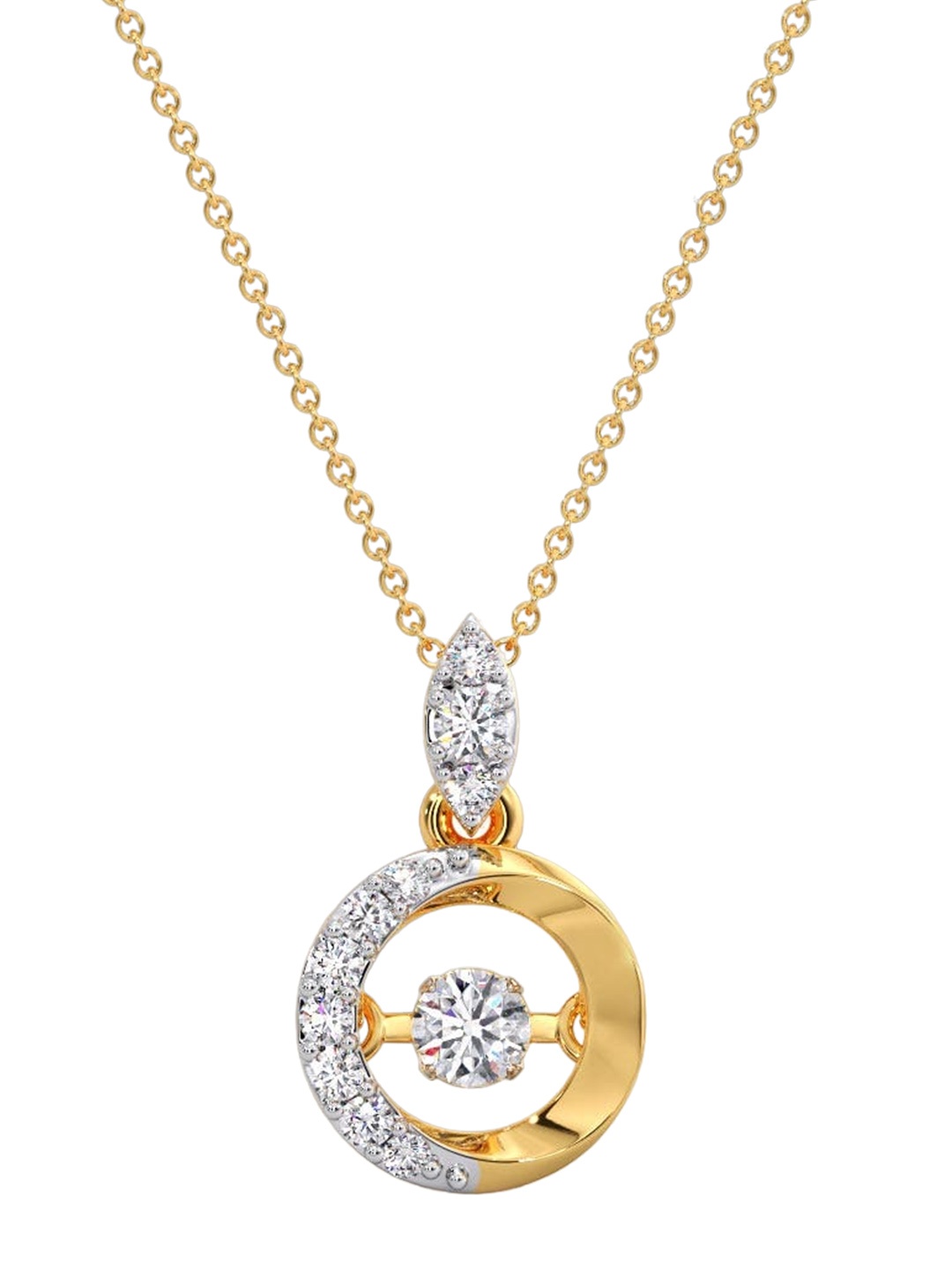 

CANDERE A KALYAN JEWELLERS COMPANY 14KT Gold Diamond Pendant-0.38gm