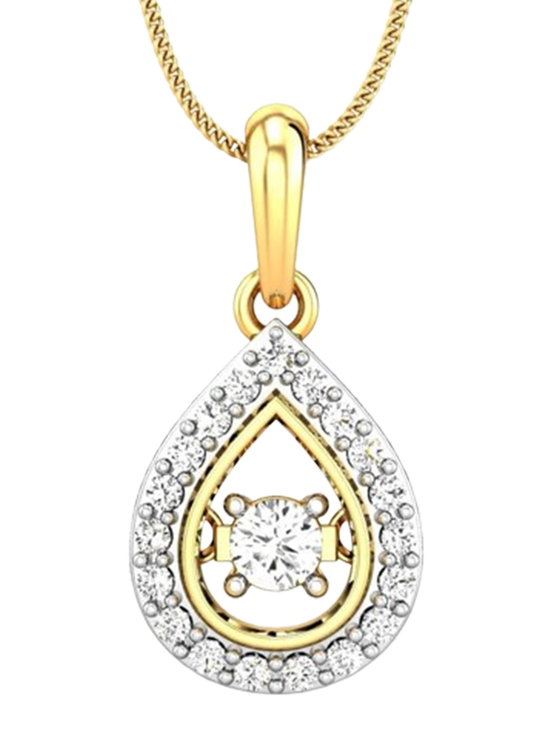

CANDERE A KALYAN JEWELLERS COMPANY 14KT Gold Diamond Pendant-0.93gm
