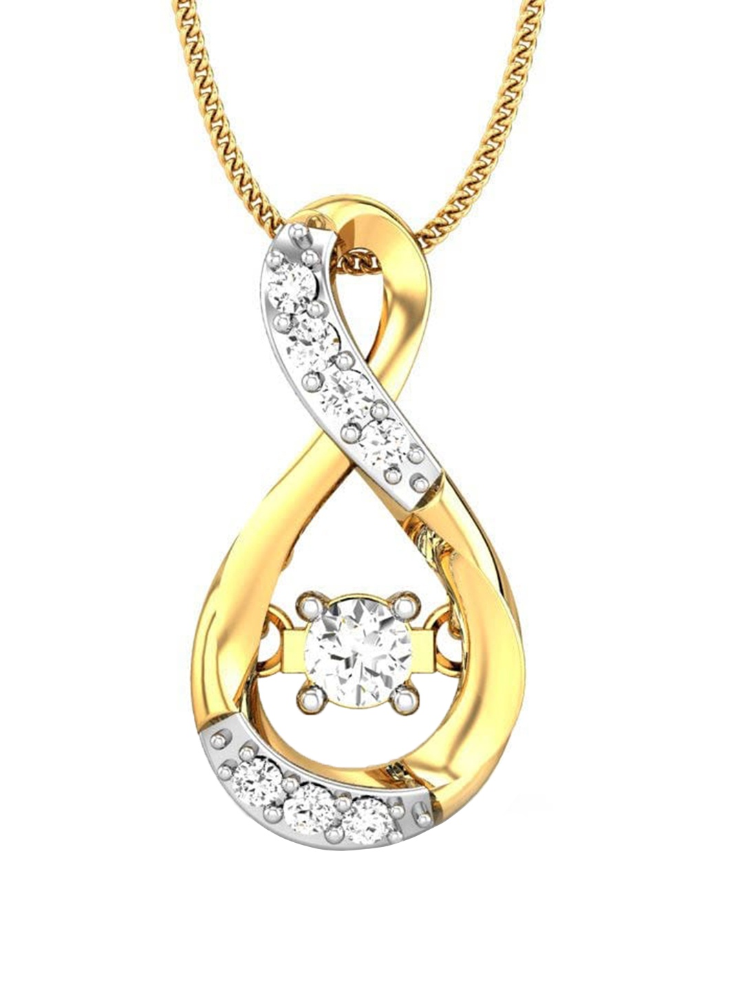 

CANDERE A KALYAN JEWELLERS COMPANY 18KT Gold Diamond Pendant-1.02gm