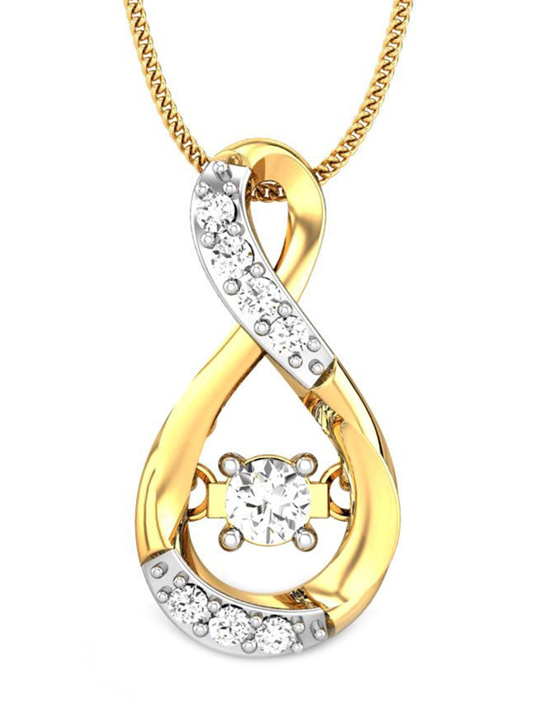 

CANDERE A KALYAN JEWELLERS COMPANY 14KT Gold Diamond Pendant-0.87gm