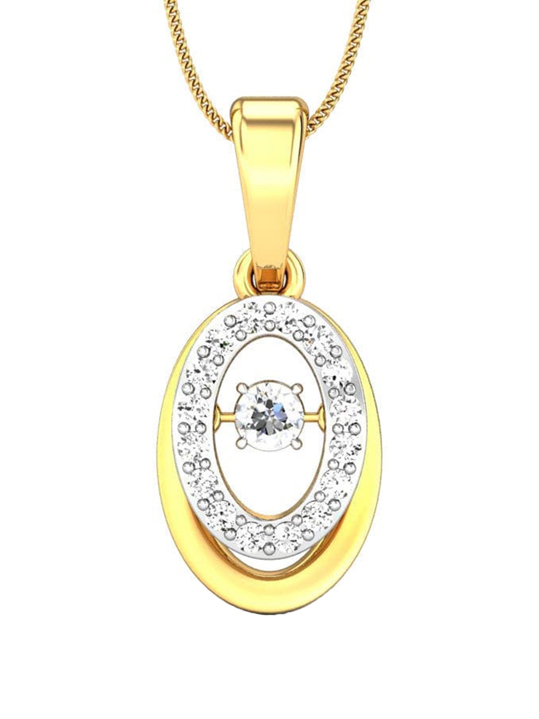 

CANDERE A KALYAN JEWELLERS COMPANY 14KT Gold Diamond Pendant-1.02gm
