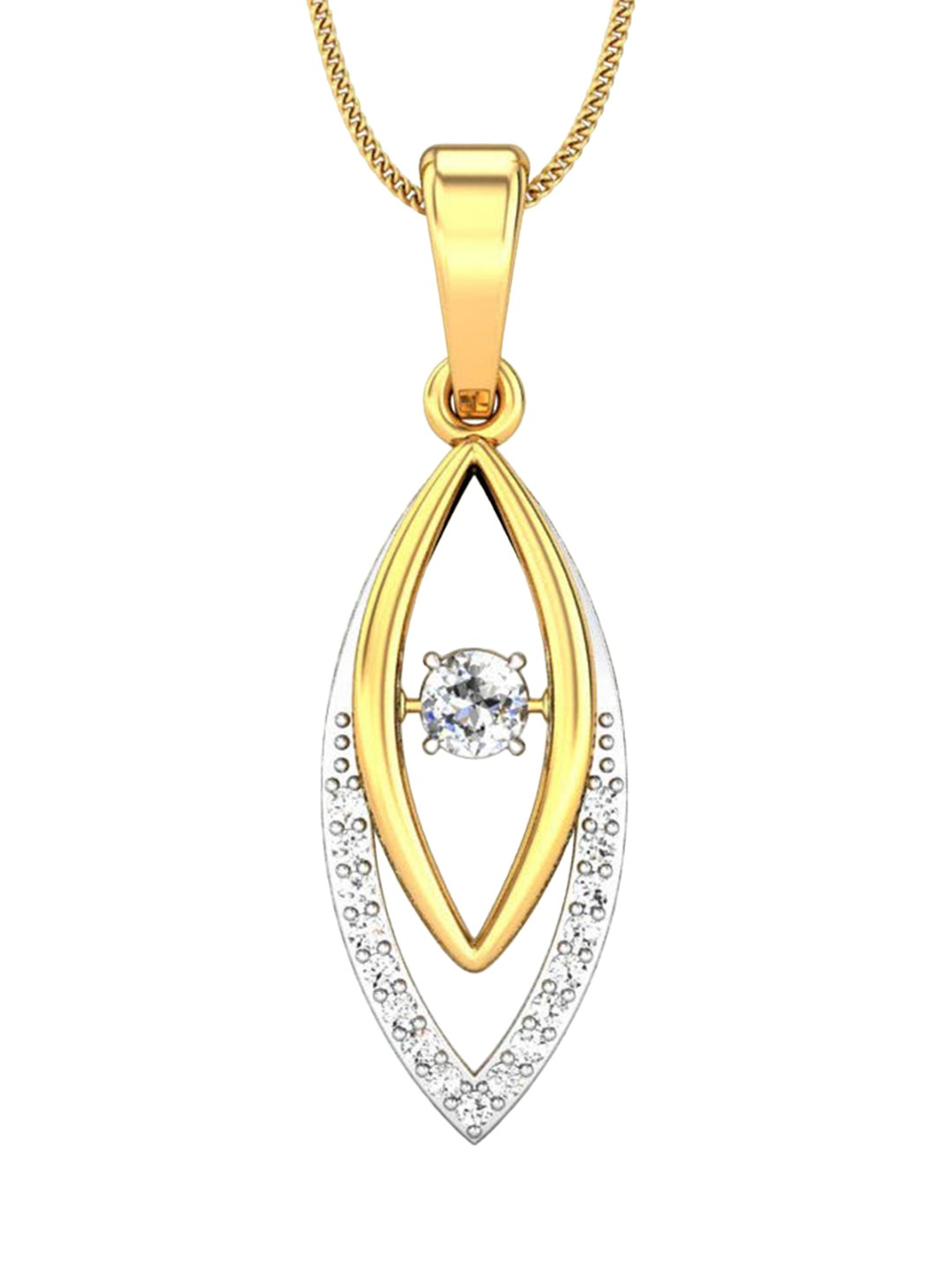 

CANDERE A KALYAN JEWELLERS COMPANY 18KT Gold Diamond Pendant-1.1gm