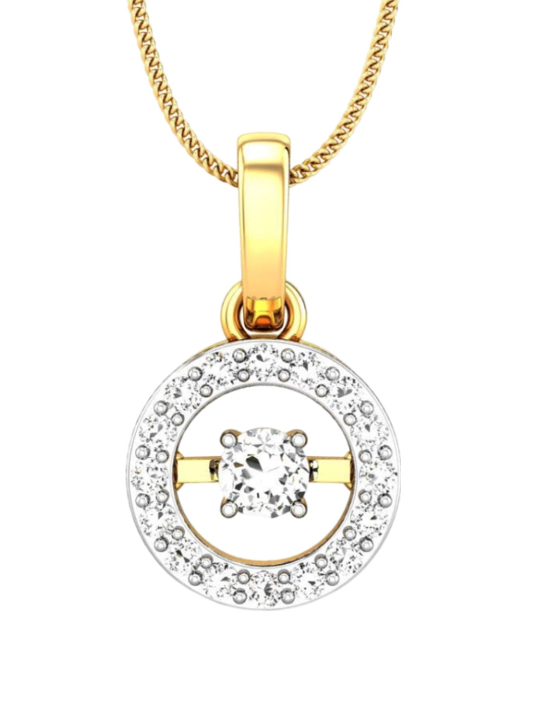 

CANDERE A KALYAN JEWELLERS COMPANY 18KT Gold Diamond Pendant-1.1gm