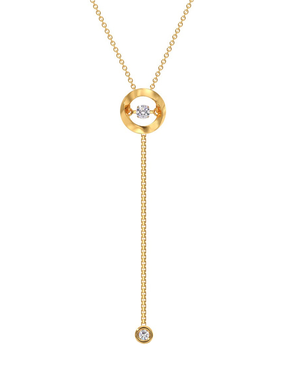 

CANDERE A KALYAN JEWELLERS COMPANY 14KT Gold Diamond Pendant-0.47gm