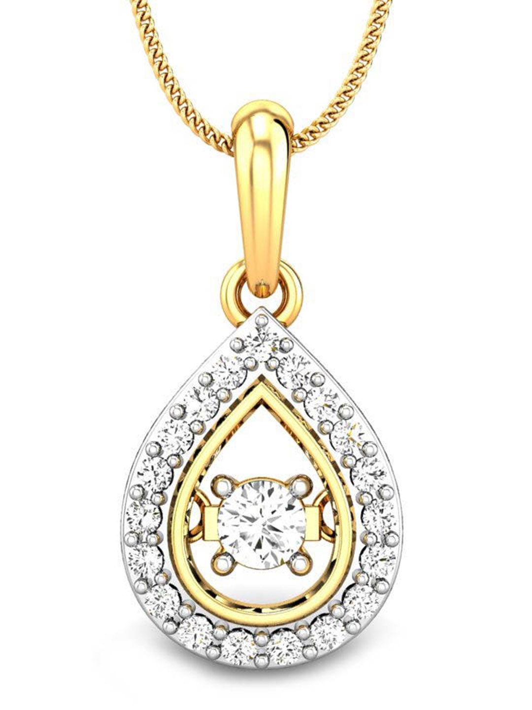 

CANDERE A KALYAN JEWELLERS COMPANY 18KT Gold Diamond Pendant-1.09gm