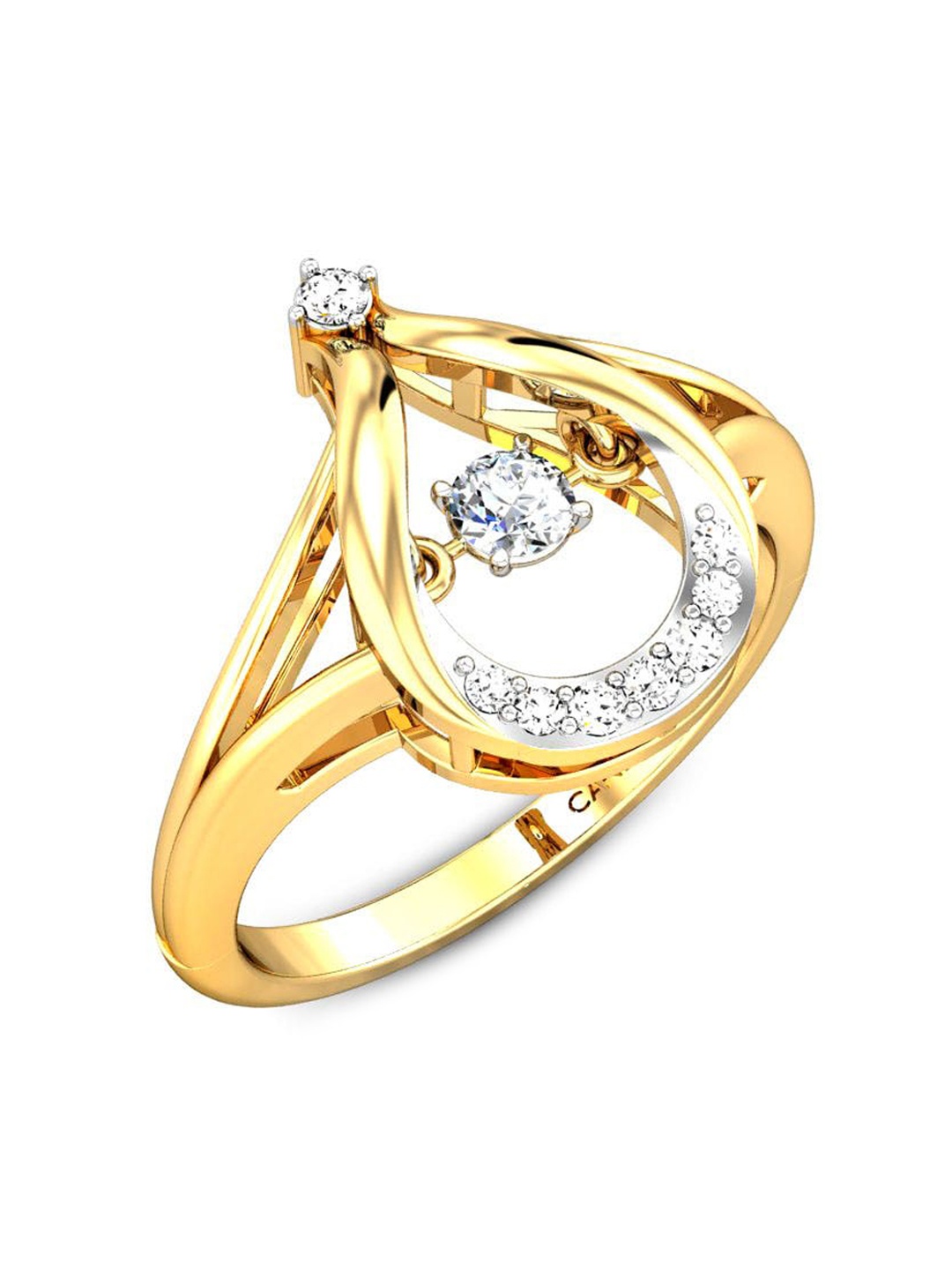 

CANDERE A KALYAN JEWELLERS COMPANY 18KT Gold Diamond Ring-2.51gm