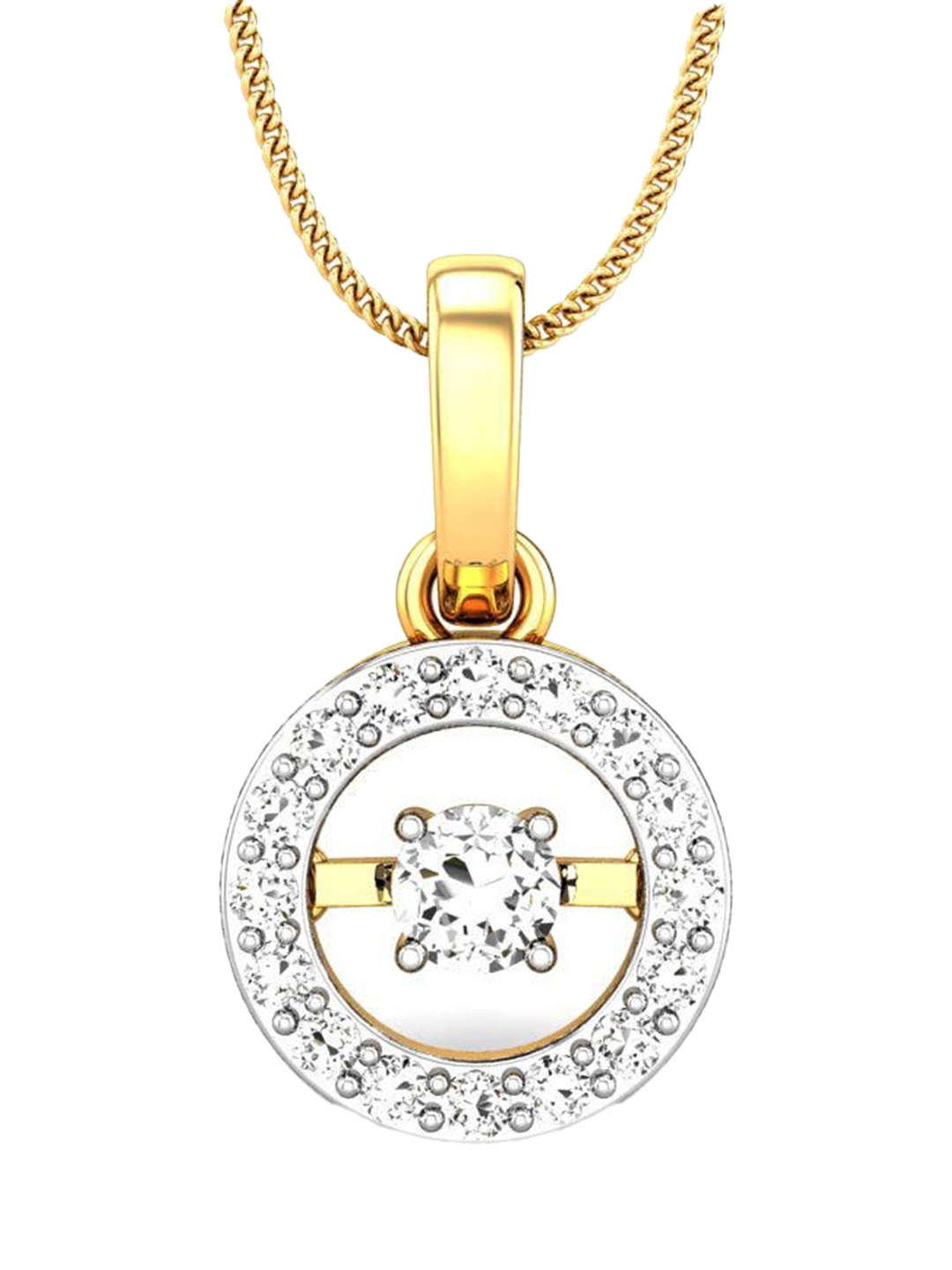 

CANDERE A KALYAN JEWELLERS COMPANY 14KT Gold Diamond Pendant-0.94gm