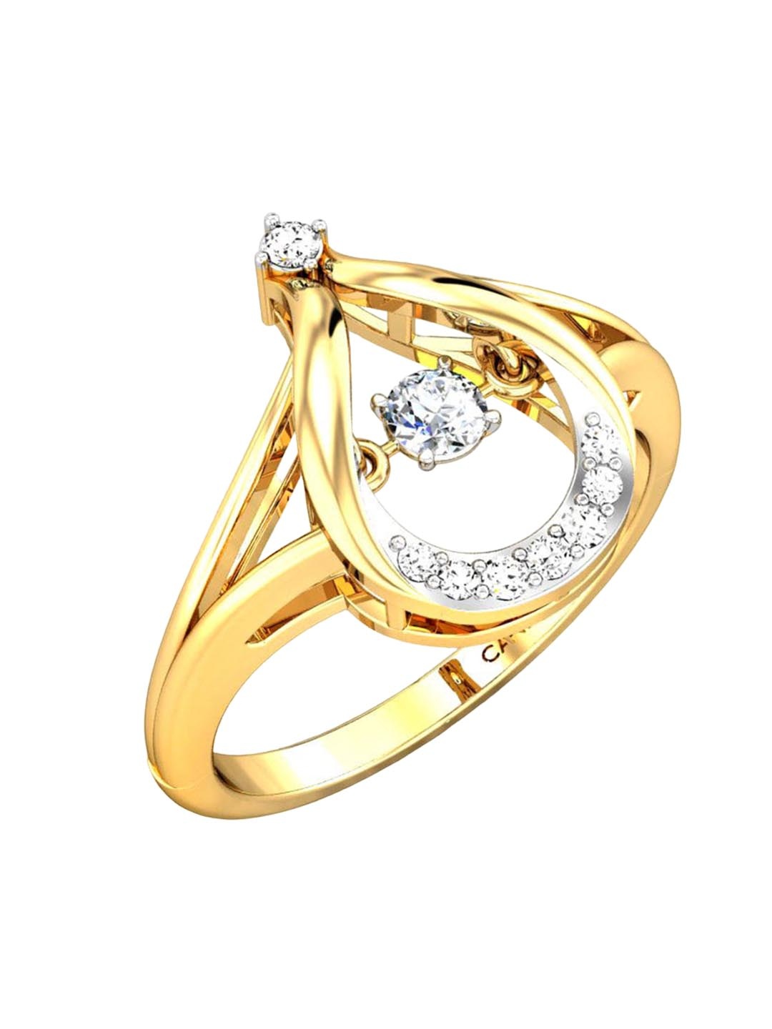 

CANDERE A KALYAN JEWELLERS COMPANY 18KT Gold Diamond Ring-2.37gm