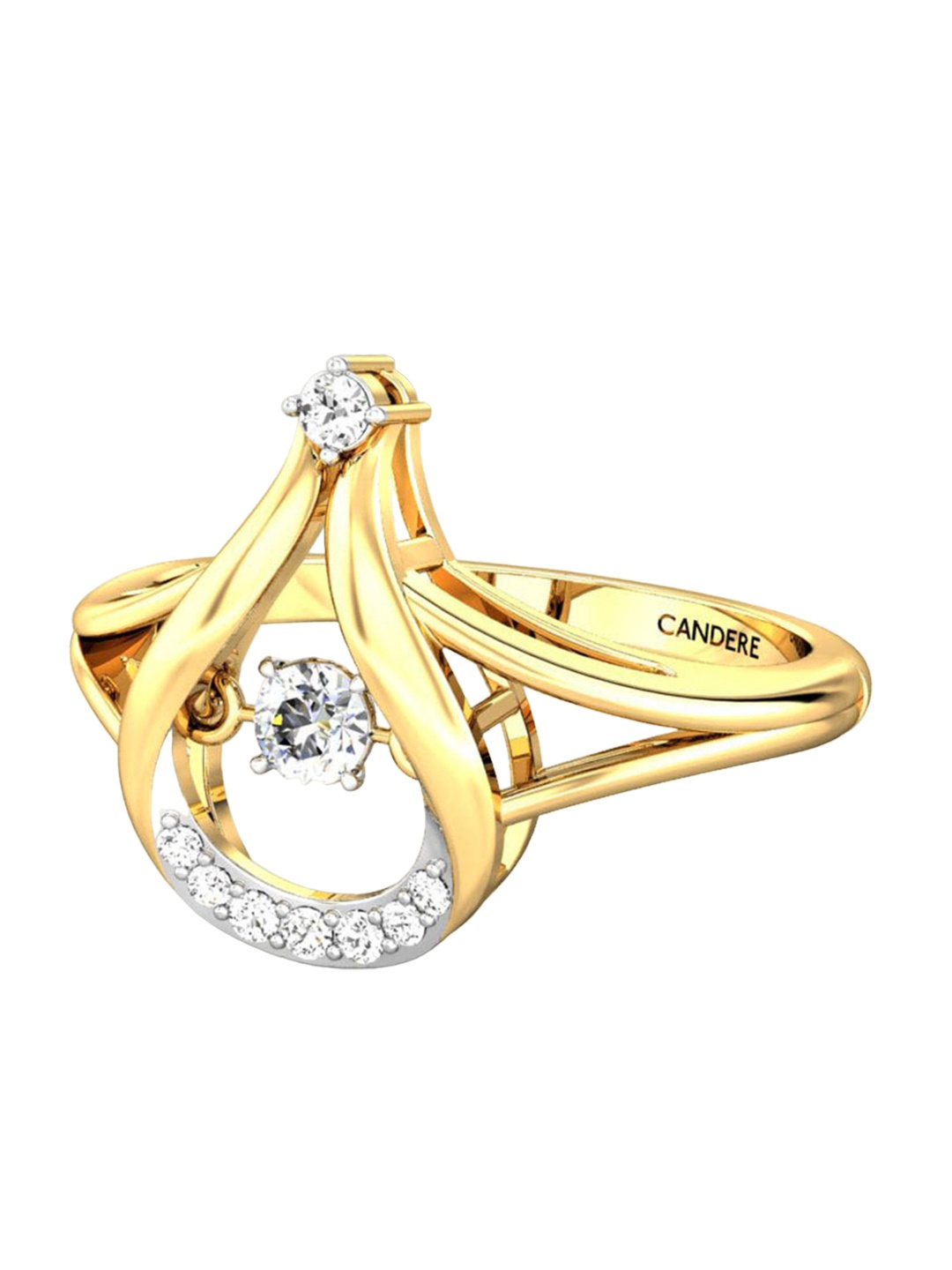 

CANDERE A KALYAN JEWELLERS COMPANY 18KT Gold Diamond Ring-2.66gm