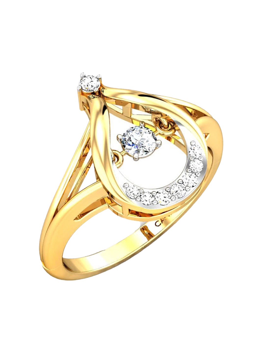 

CANDERE A KALYAN JEWELLERS COMPANY 18KT Gold Diamond Ring-2.8gm