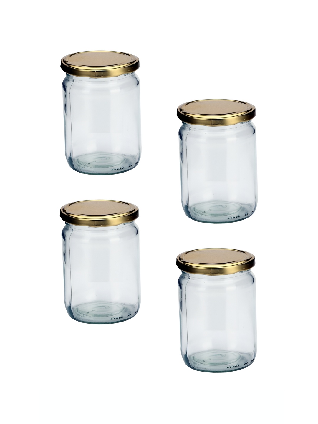 

Afast Transparent & Gold Toned Glass Dishwasher Safe Food Container 500 ml