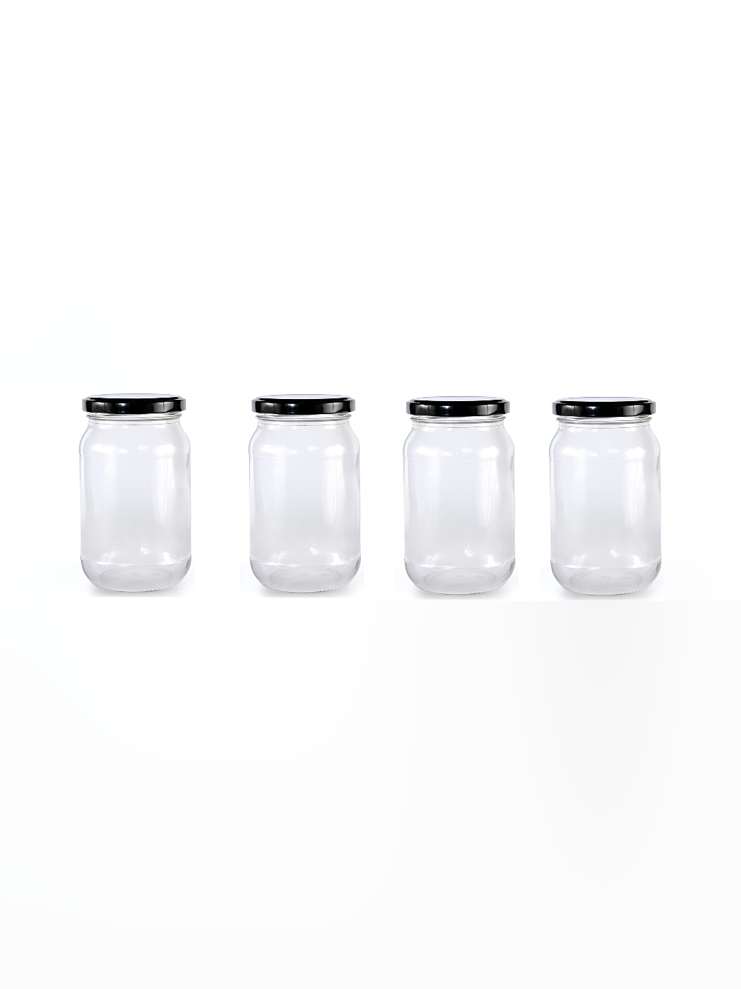 

Afast Transparent & Gold-Toned 4Pcs Glass Dishwasher Safe Food Container 500ml Each