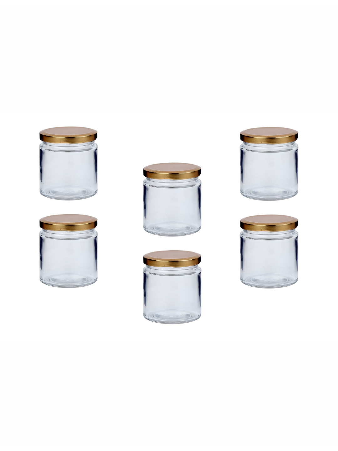 

Afast Transparent & Gold Toned Glass Dishwasher Safe Food Container 100 ml