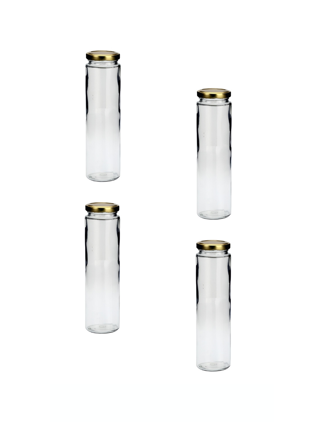 

Afast Transparent 4 Pieces Glass Dishwasher Safe Cookie jar 350 ml