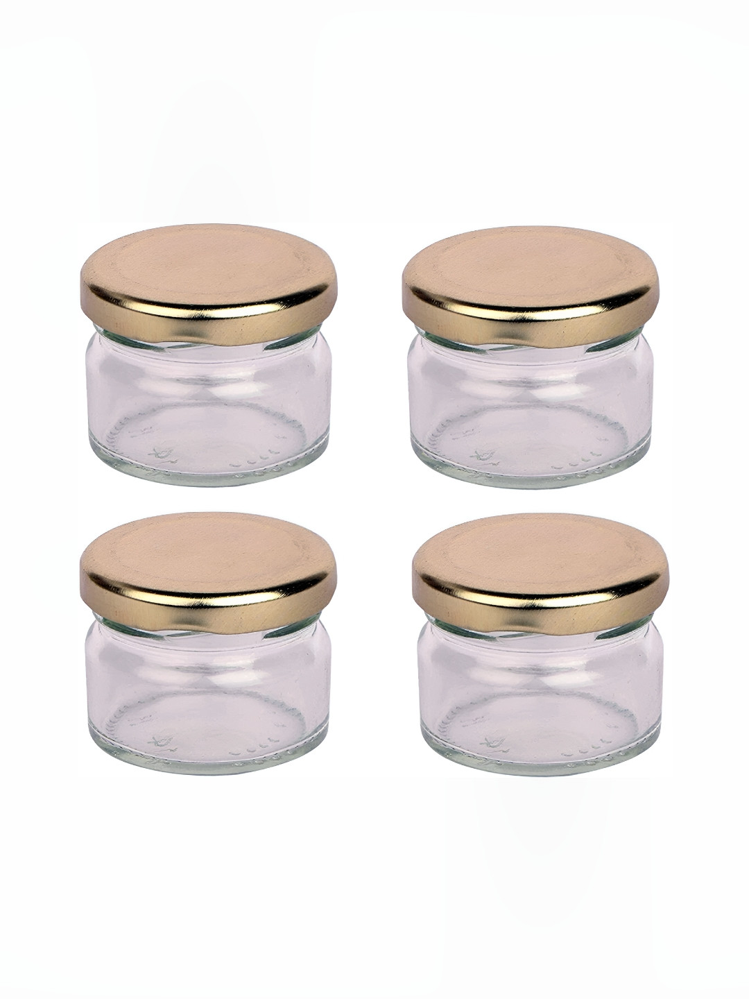 

Afast Transparent & Gold Toned Glass Dishwasher Safe Food Container 100 ml