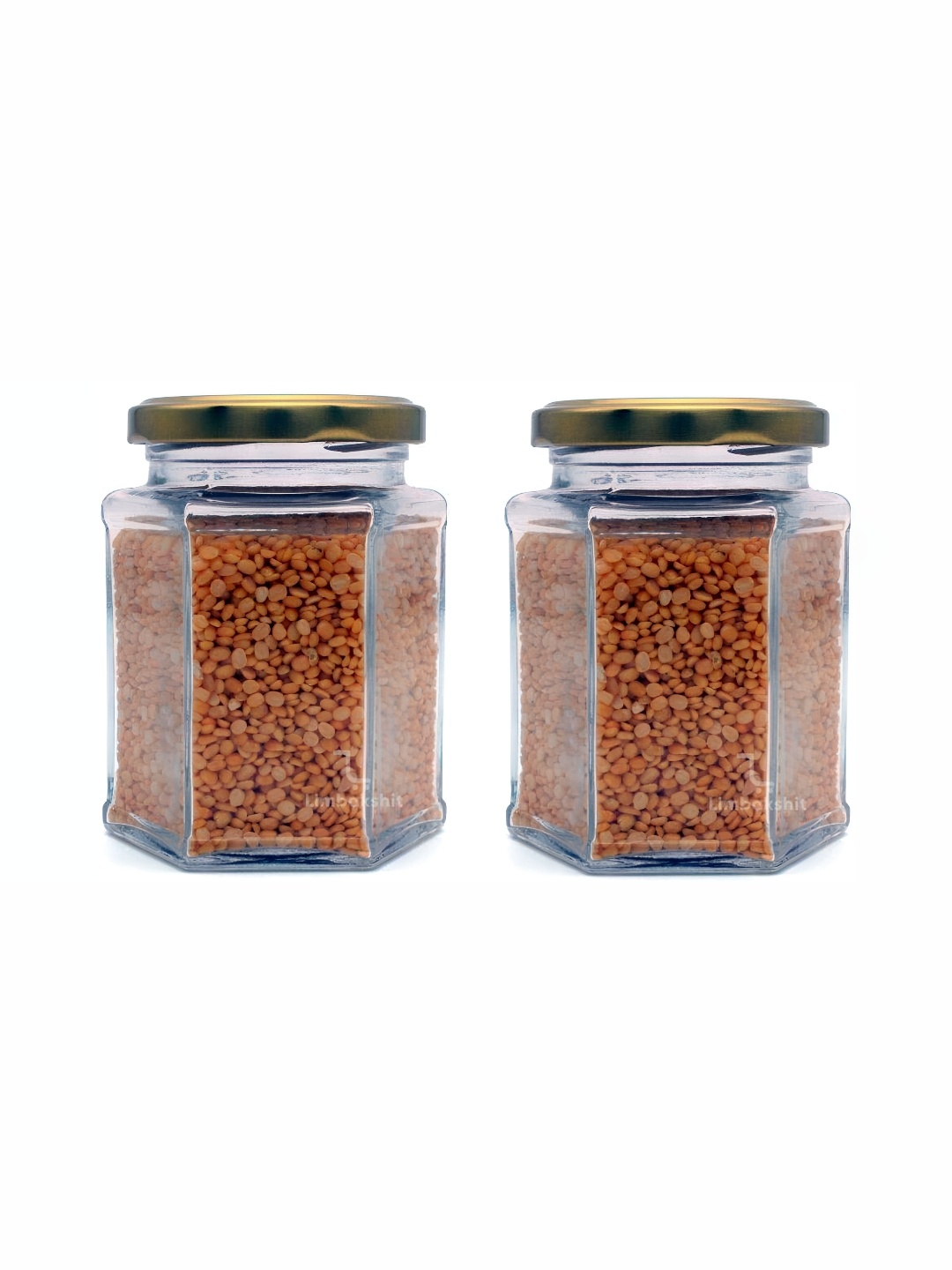 

Afast Transparent and GoldToned 2 Pieces Glass Dishwasher Safe Food Containers 400 ml