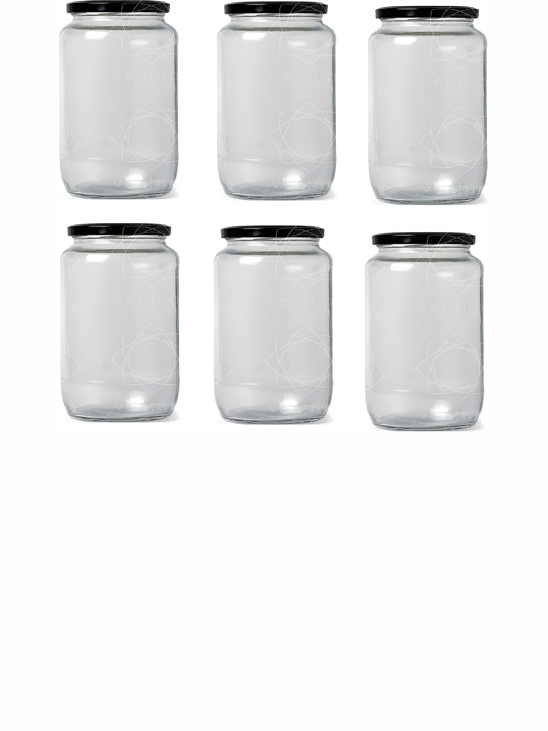 

Afast Transparent 6 Pieces Glass Dishwasher Safe Food Containers 1 L