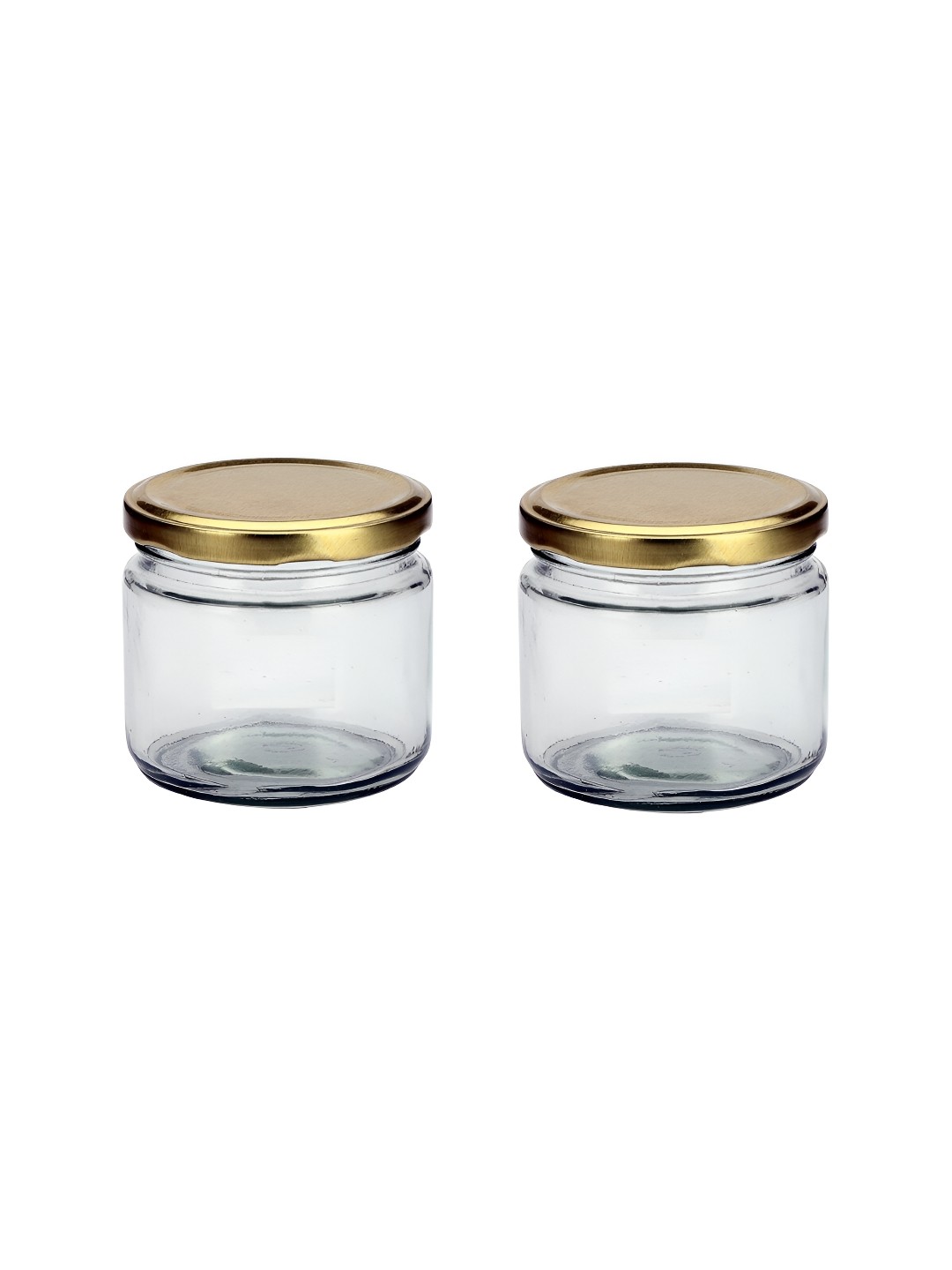 

Afast Transparent & Gold-Toned 2Pcs Glass Dishwasher Safe Food Container 350ml Each
