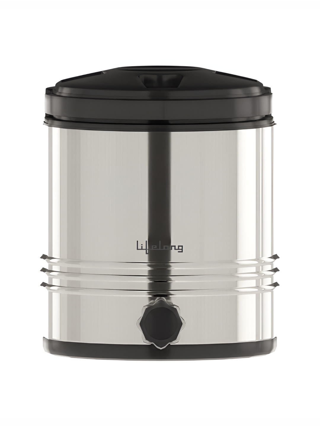 

Lifelong Silver-Toned & Black Stainless Steel Water Jug