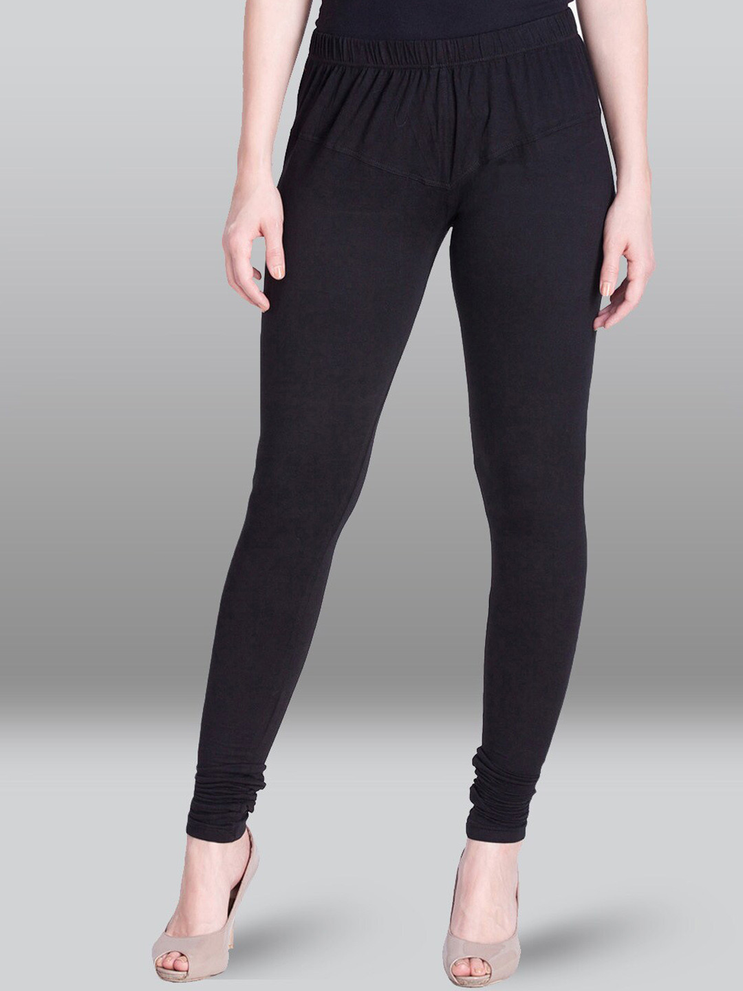 

LYRA Cotton Churidar-Length Leggings, Black