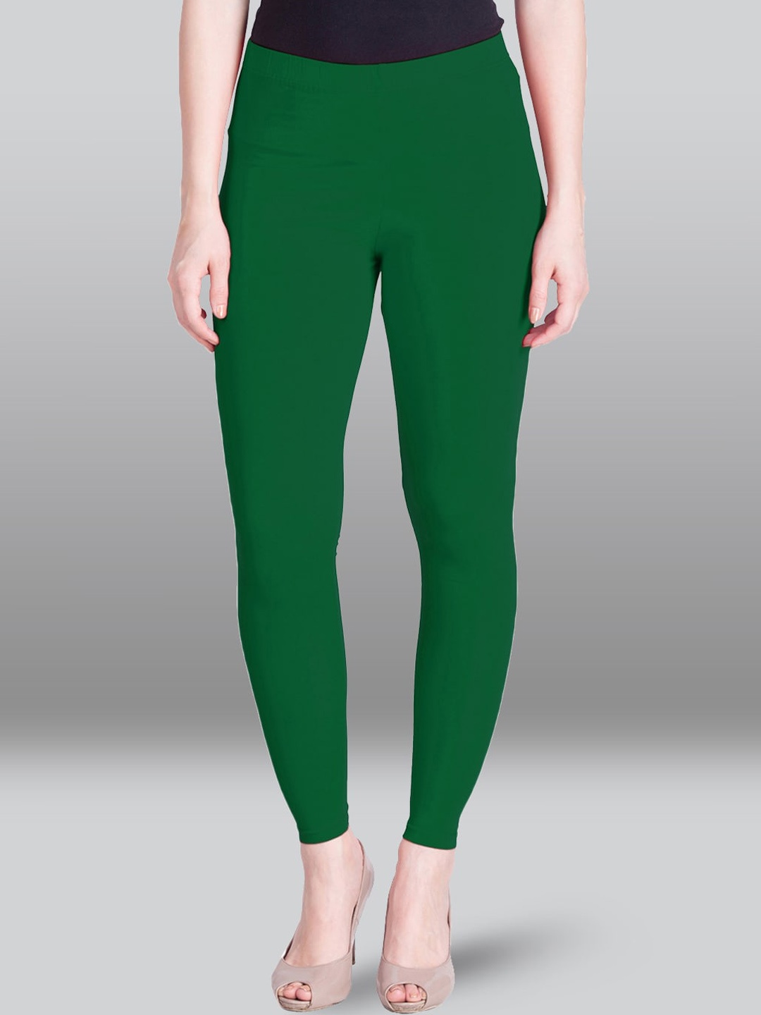 

LYRA Mid-Rise Ankle-Length Leggings, Green