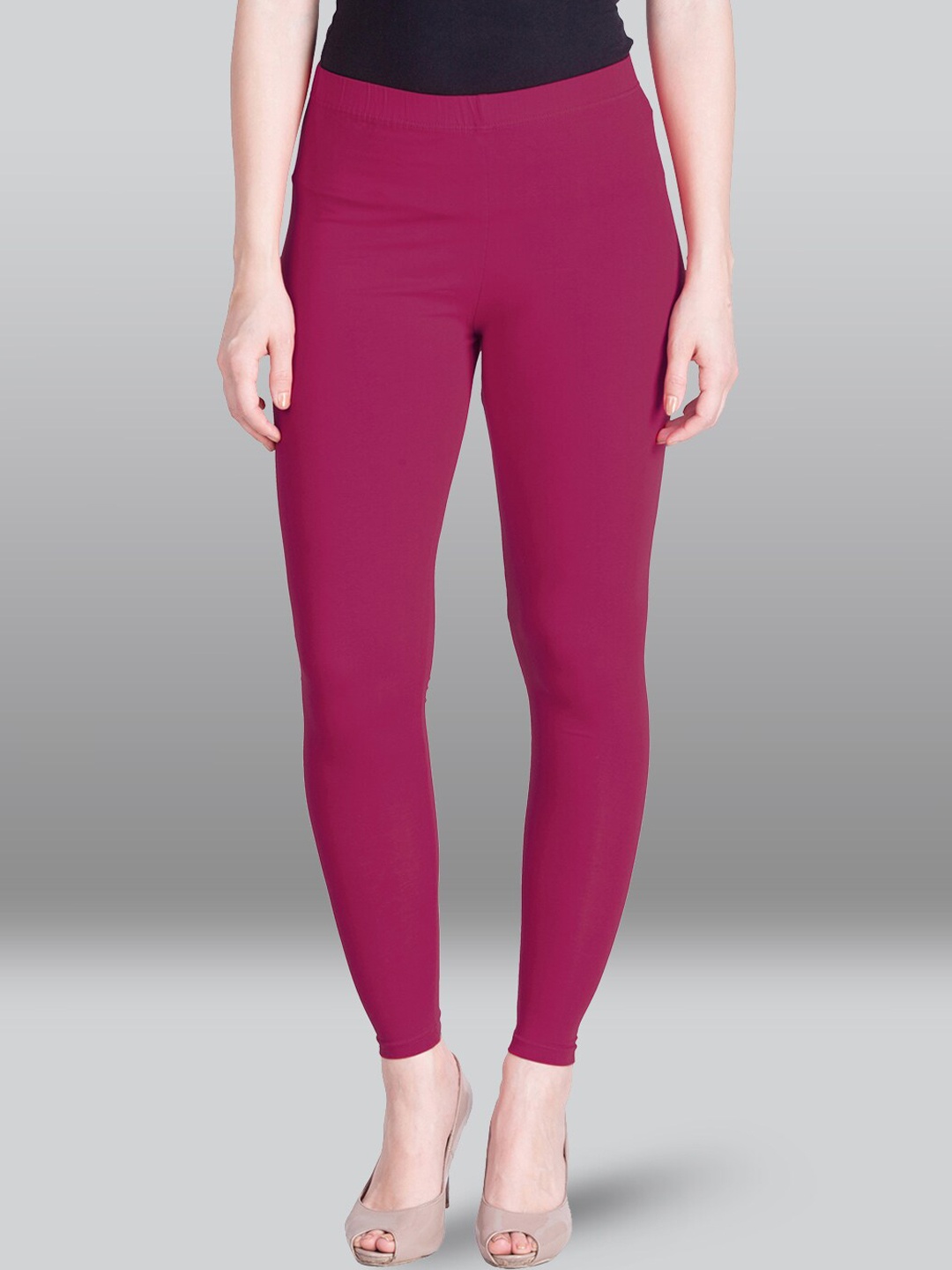 

LYRA Mid-Rise Ankle-Length Leggings, Mauve