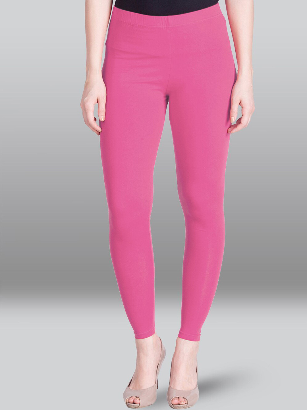 

LYRA Mid-Rise Ankle-Length Leggings, Pink