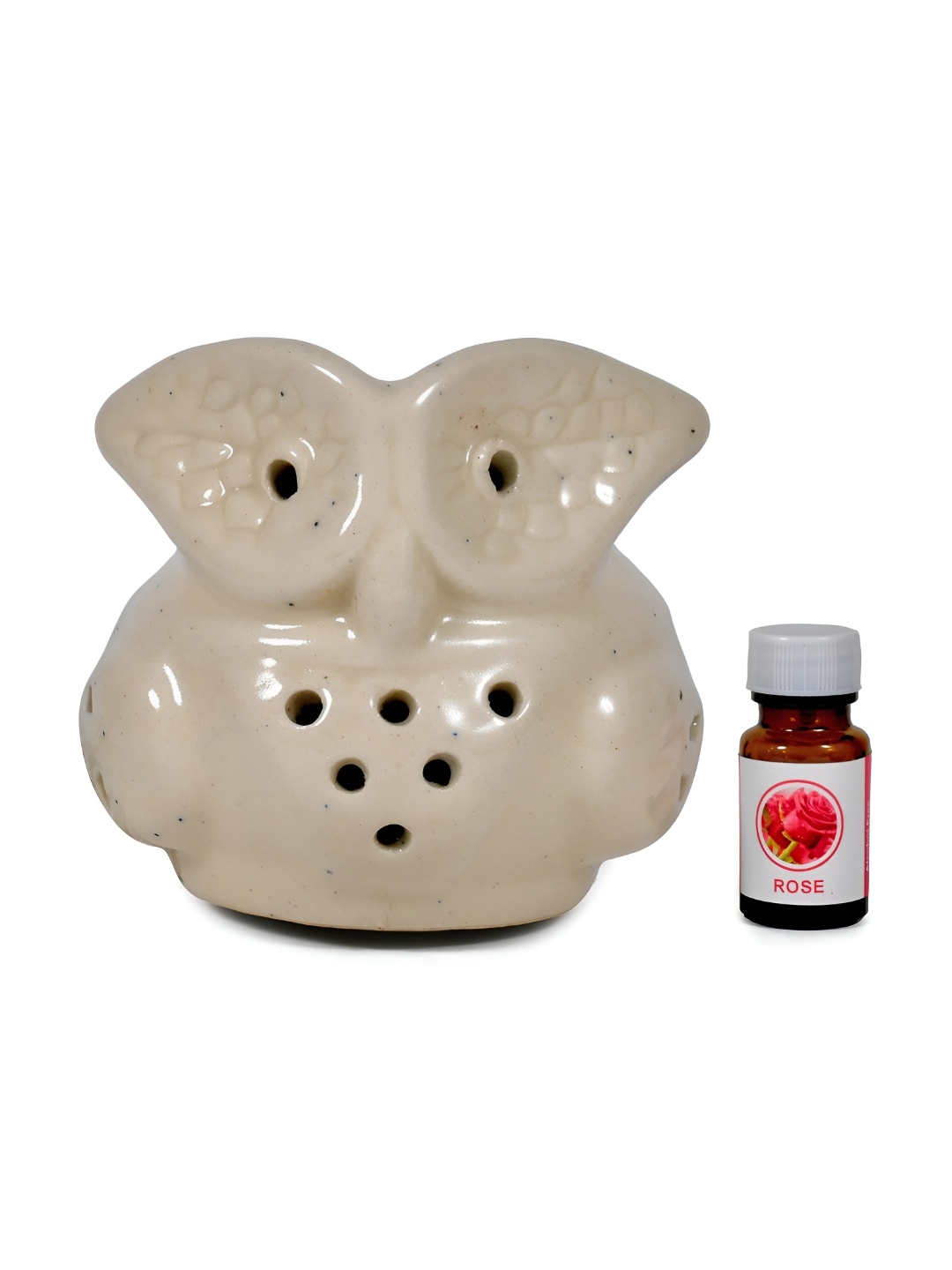 

Crazy Sutra Cream-Coloured Owl-Shaped Ceramic Electric Aroma Oil Diffuser With Aroma Oil