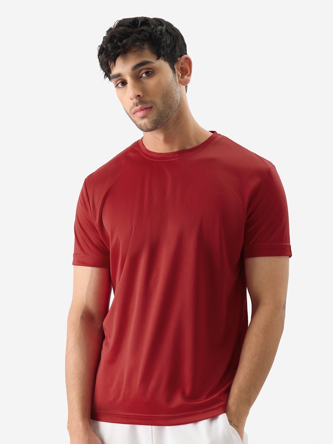 

The Souled Store Round Neck Regular Fit Short Sleeves T-shirt, Red