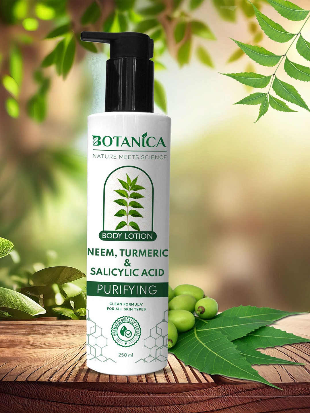 

Jaquline USA Botanica Neem, Turmeric & Salicylic Body Lotion - 250ml, White