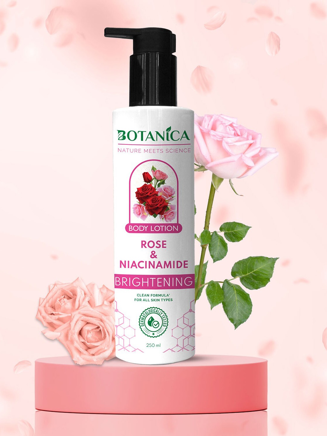 

Jaquline USA Botanica Rose Niacinamide Body Lotion - 250ml, White