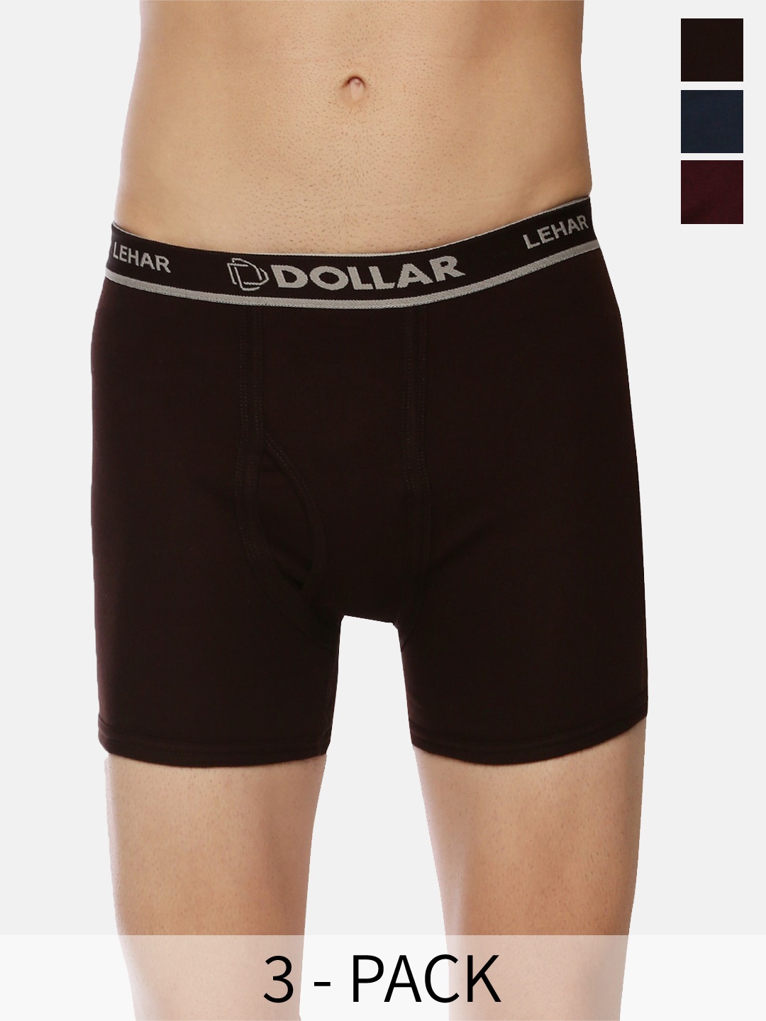 

Dollar Pack Of 3 Assorted Pure Cotton Trunks MLHTR-02-PO3-ASST2
