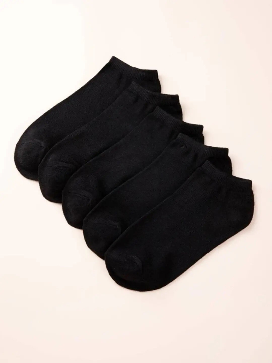 

BAESD Unisex Pack Of 5 Shoe-Liner Socks, Black