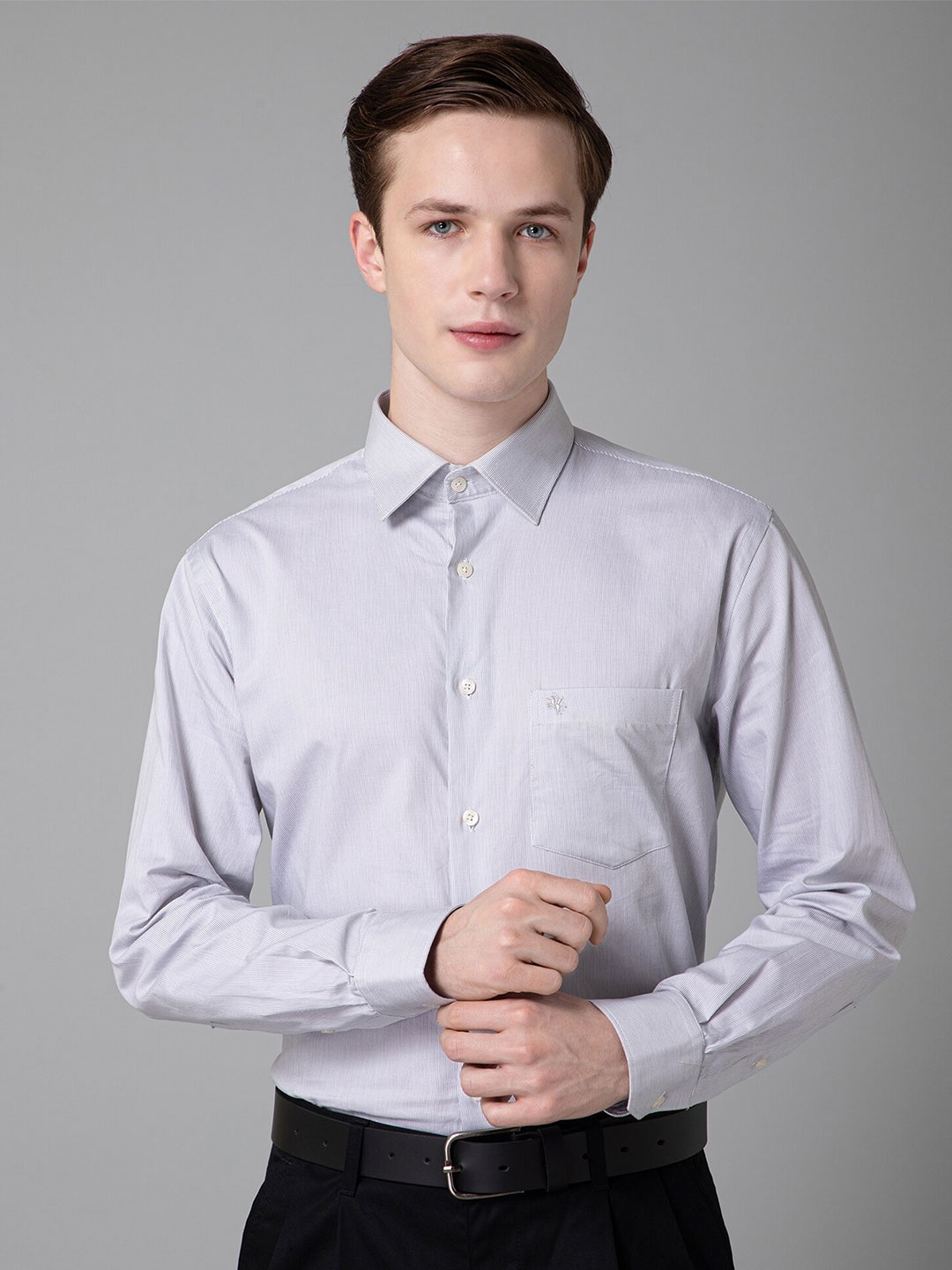 

Cantabil Comfort Opaque Cotton Formal Shirt, Grey