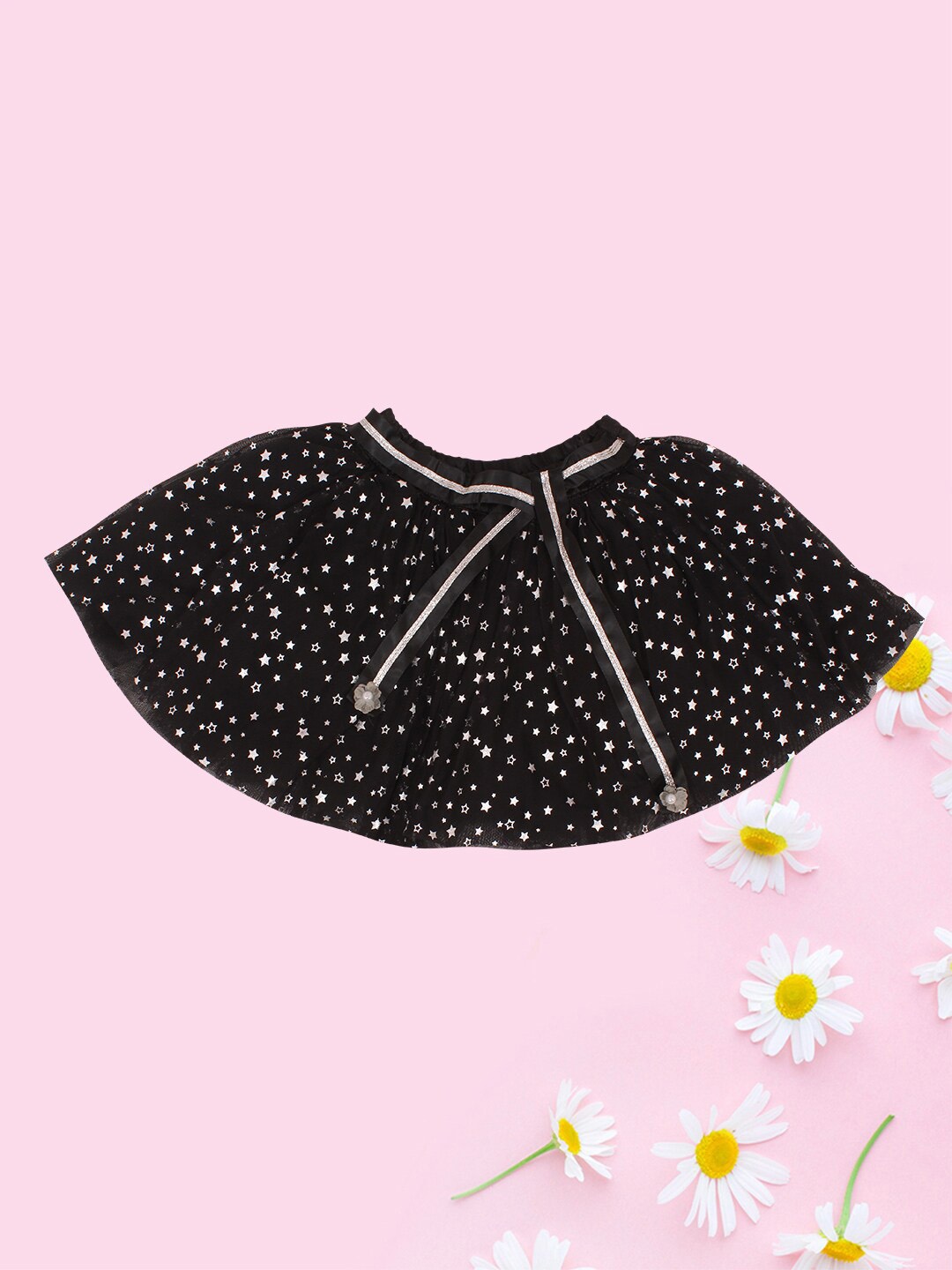 

CUTECUMBER Girls Embellished A-Line Skirts, Black