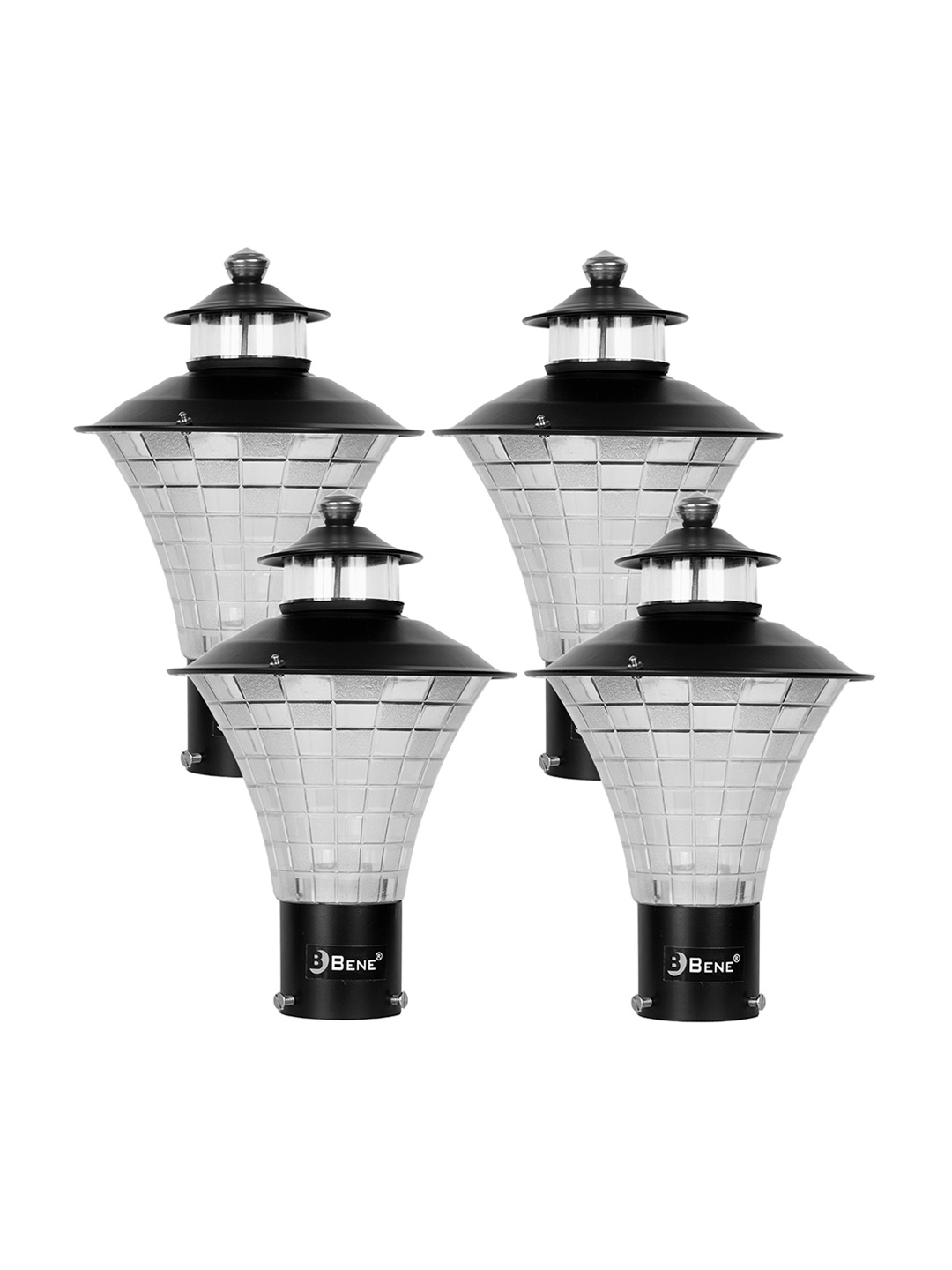 

BENE Black 4 Pieces Stainless Steel Garden Lamps