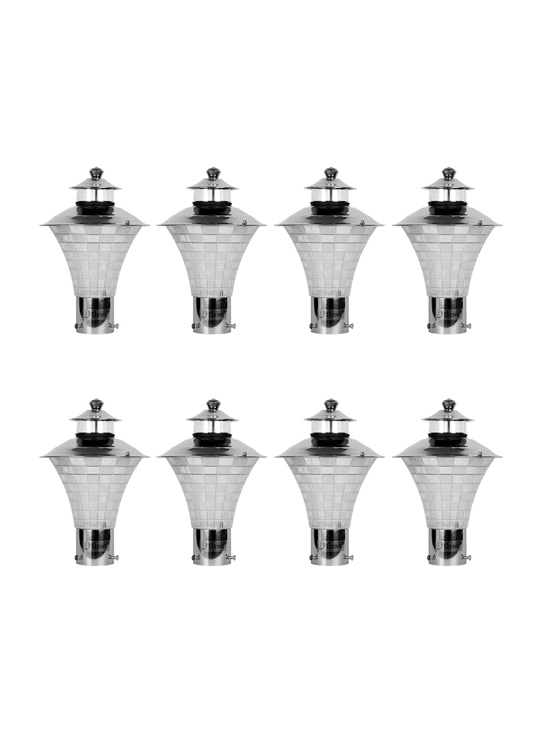 

BENE 8 Pieces Stainless Steel Garden Lamps