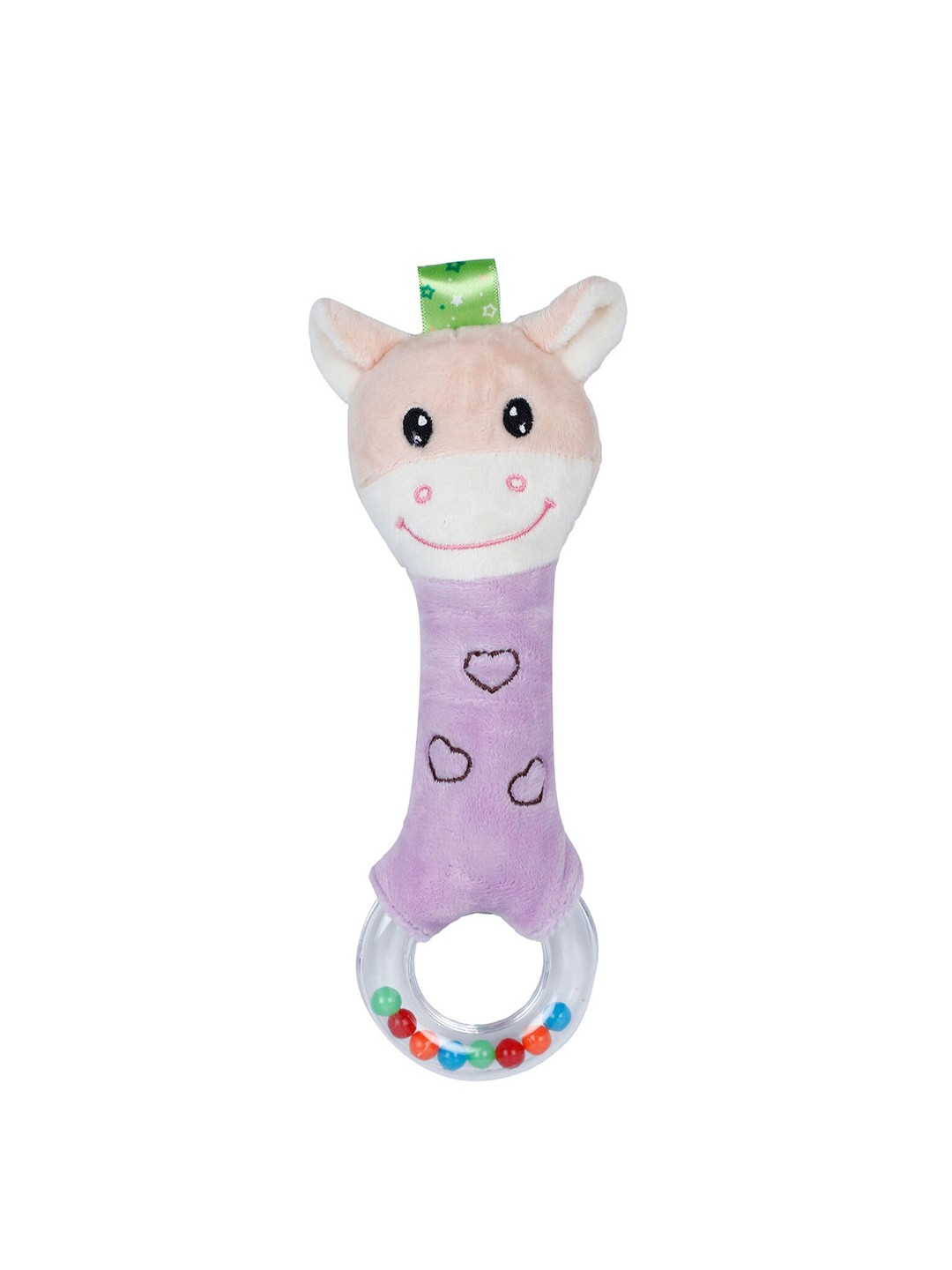 

Baby Moo Infants Giraffe Squeaker Sound Handheld Rattle Toy, Purple