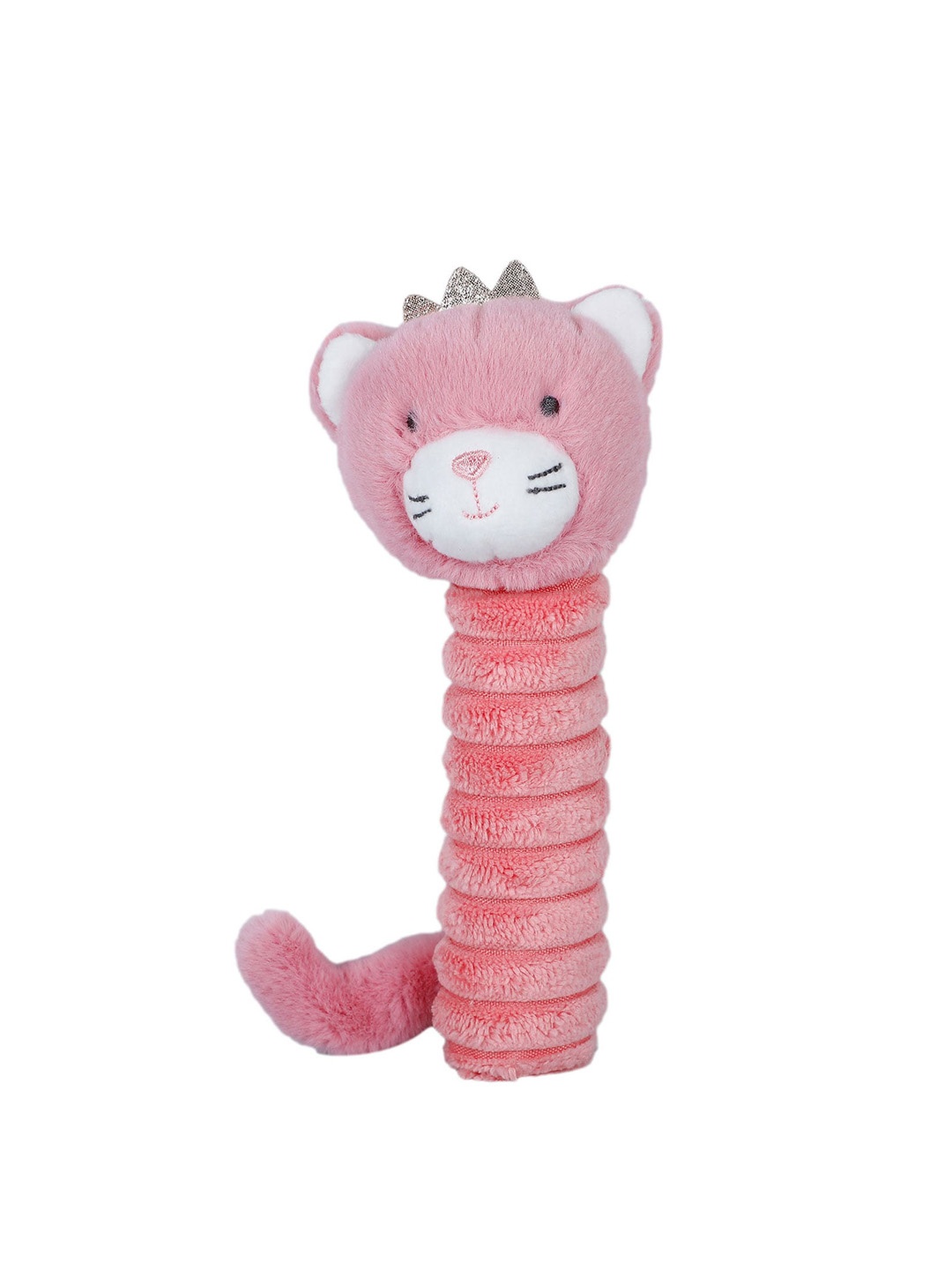 

Baby Moo Infants Pretty Panther Squeaker And Rustle Paper Handheld Rattle Toy, Pink