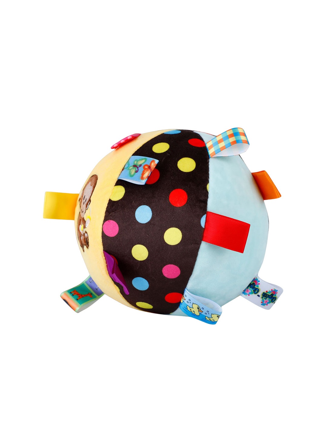 

Baby Moo Plush Rattle Ball Soft Toy, Brown
