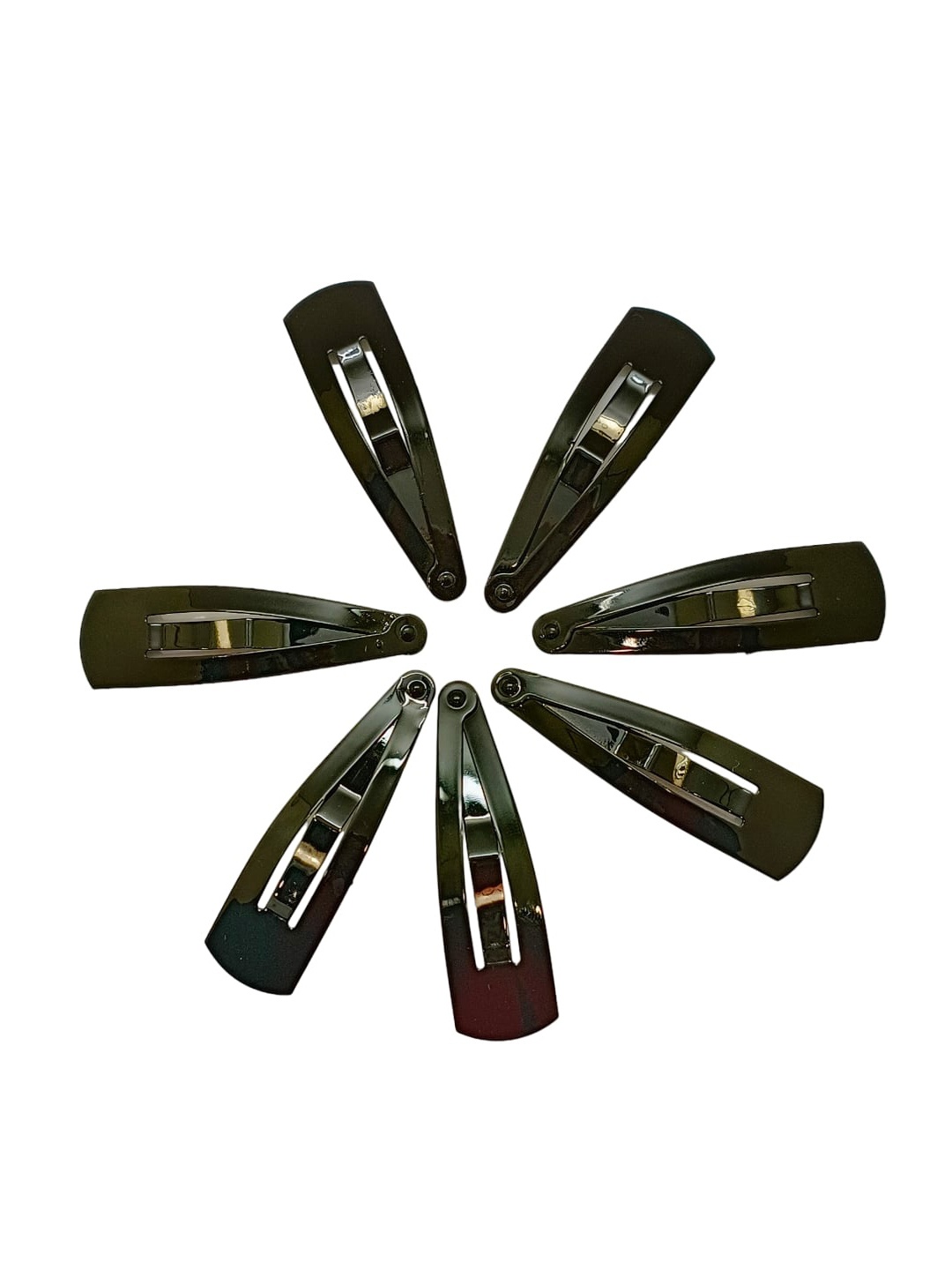 

FEMMIBELLA Girls Set of 7 Tic Tac Hair Clips, Black
