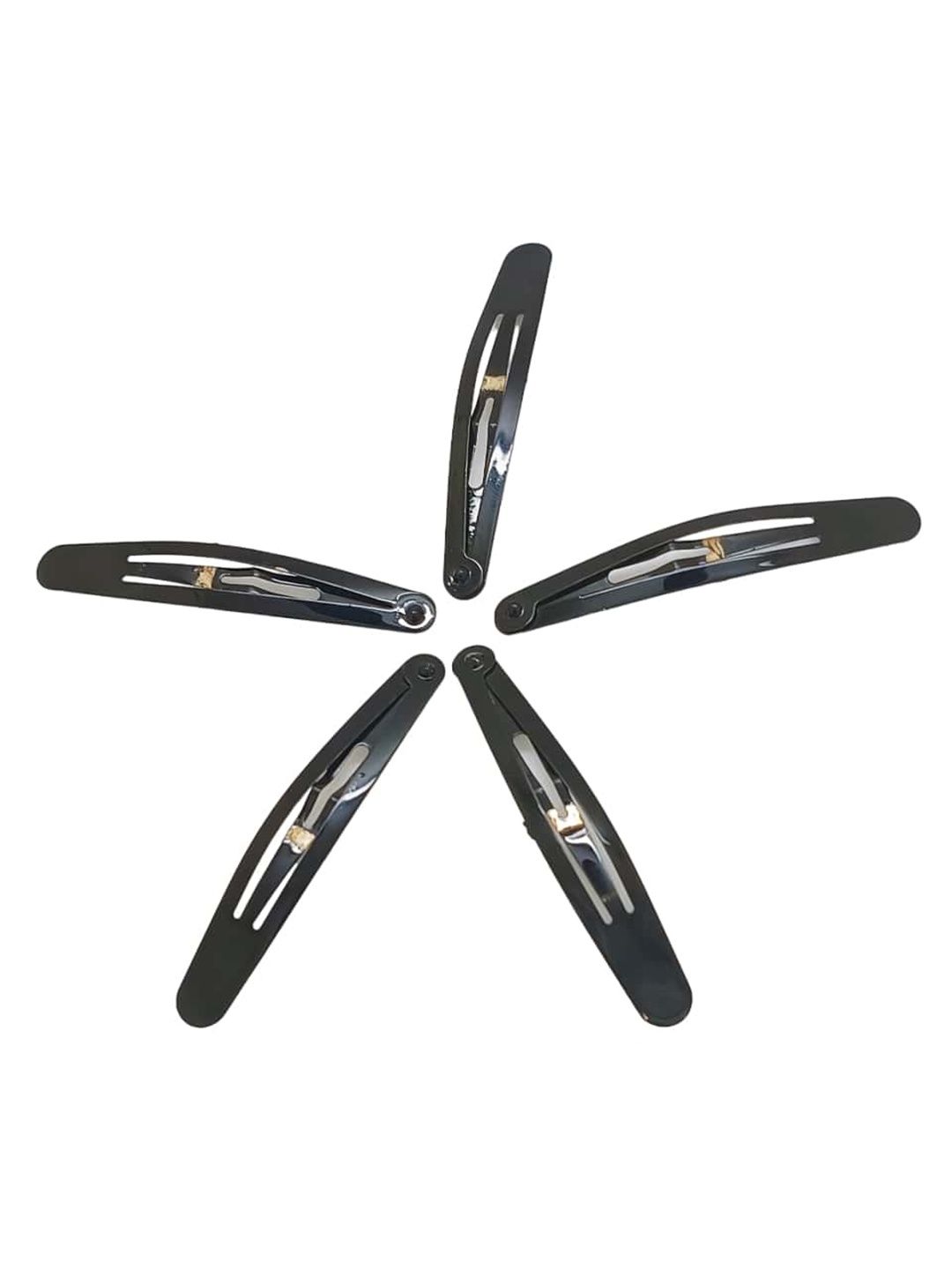 

FEMMIBELLA Girls Set of 5 Tic Tac Hair Clips, Black