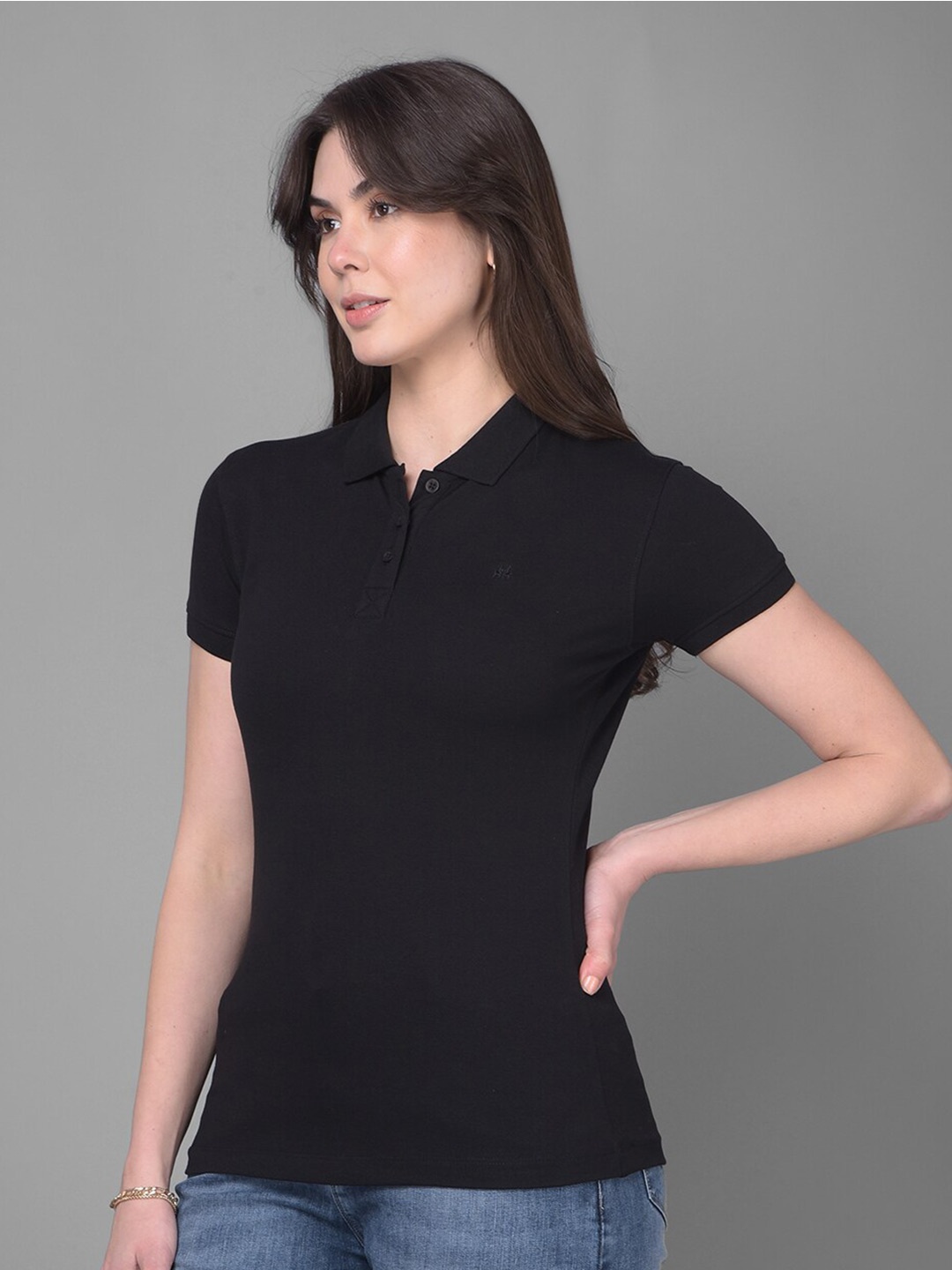 

Crimsoune Club Polo Collar Slim Fit T-shirt, Black