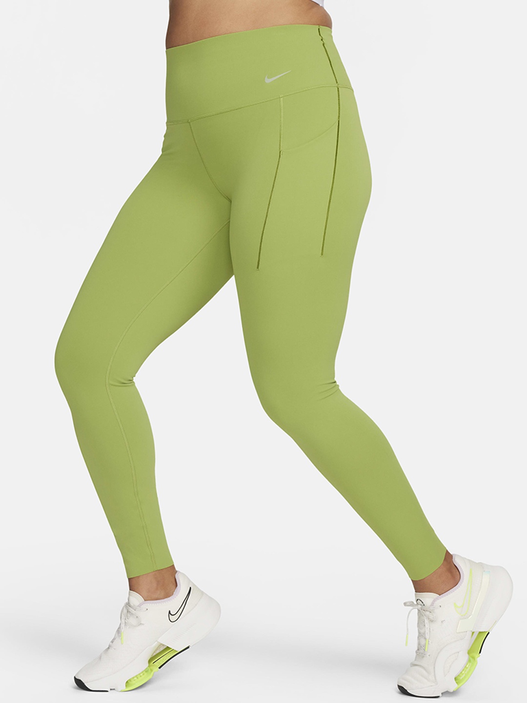 

Nike Universa Women Medium-Support High-Waisted Ankle-Length Tights With Pockets, Green