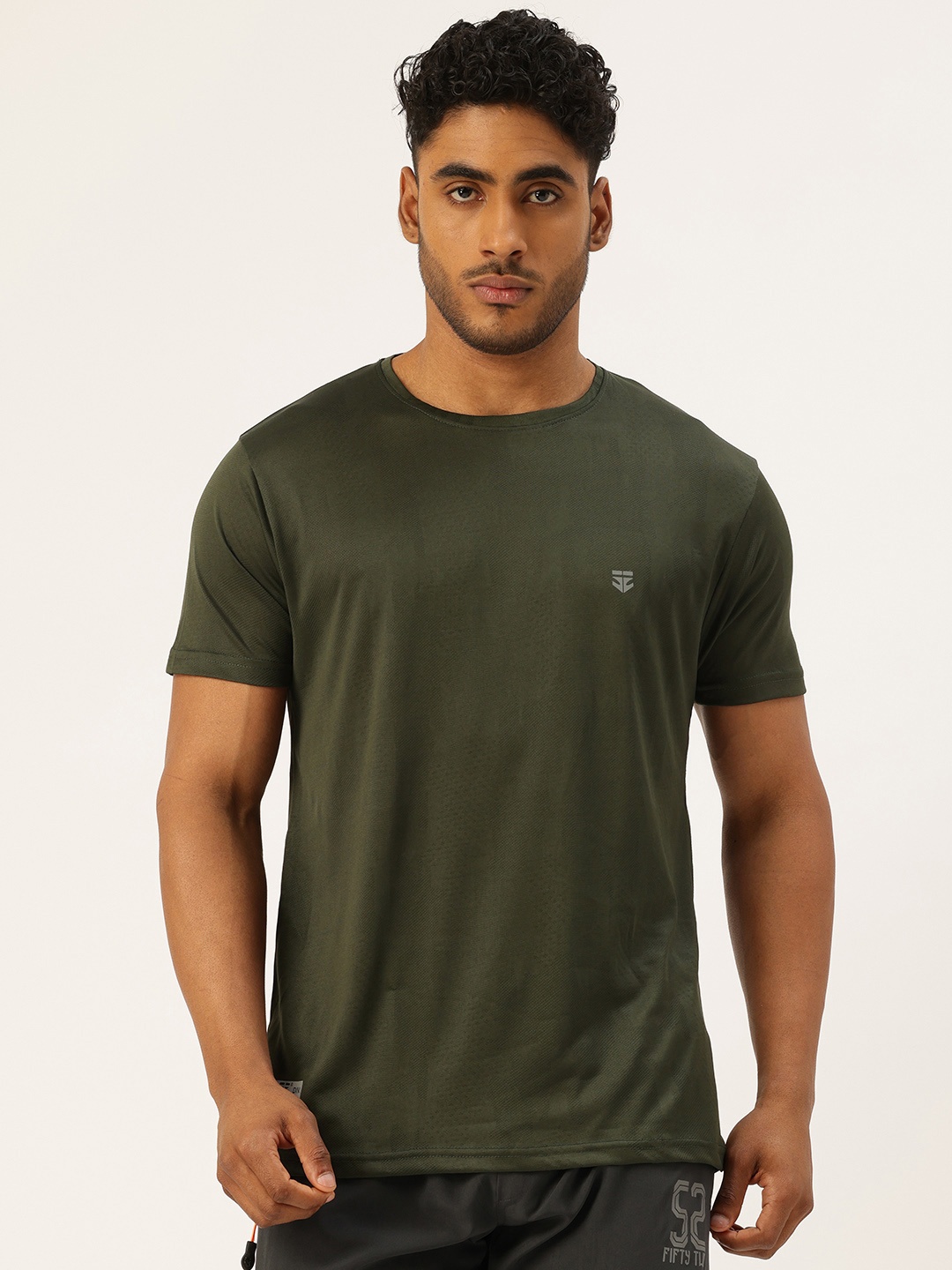 

Sports52 wear Self Design Dri-Fit Training T-shirt, Olive