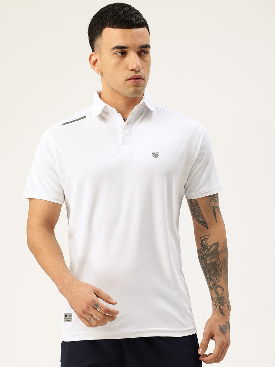 

Sports52 wear Polo Collar Dri-FIT Training or Gym T-shirt, White