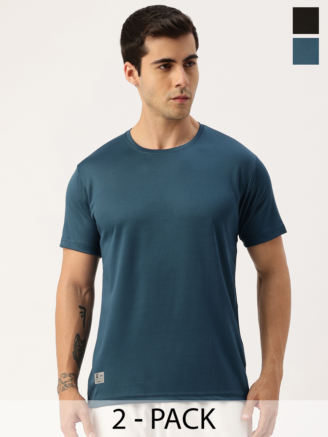 

Sports52 wear Pack Of 2 Dri-FIT Training or Gym Sports T-shirt, Teal
