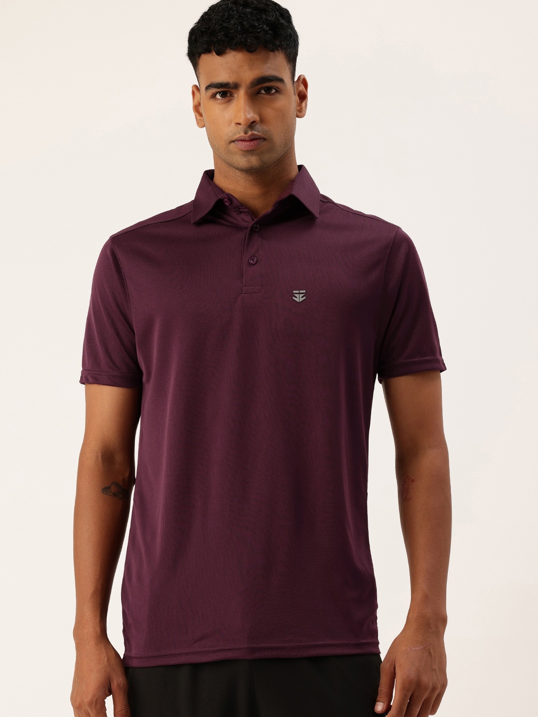 

Sports52 wear Polo Collar Dri-FIT Training or Gym T-shirt, Burgundy