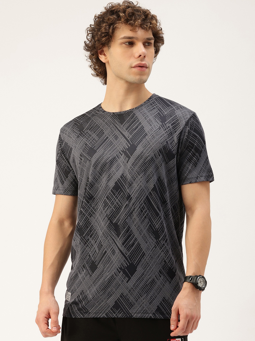 

Sports52 wear Self Design Dri-FIT Training or Gym T-shirt, Black