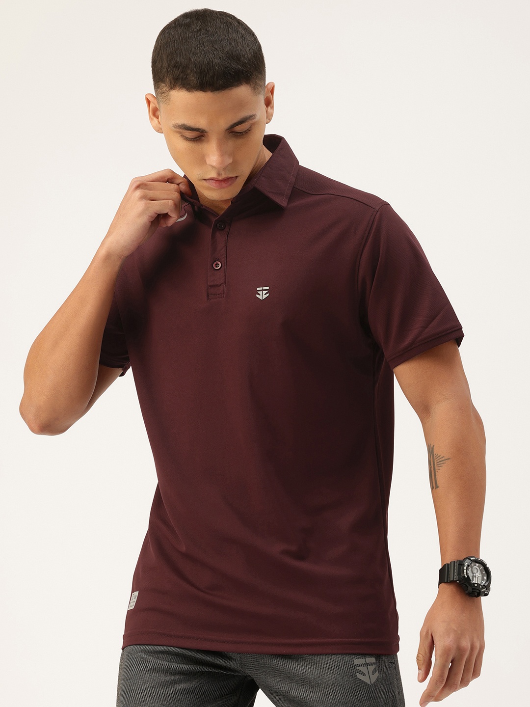 

Sports52 wear Polo Collar Dri-FIT Training or Gym T-shirt, Maroon